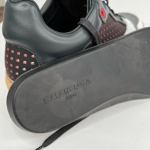 Balenciaga Perforated Navy Leather Translucent Men Sneakers. Size EU 39 - Picture 9 of 16
